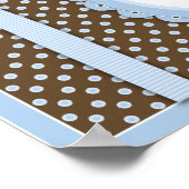 Jongen Teddy Bear Baby shower Banner Boy Poster (Hoek)