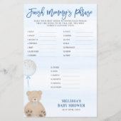 Jongen Teddy Bear Blue Ballon maakt de zin van mam (Voorkant)