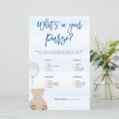 Jongen Teddy Bear Blue Ballon Wat zit er in je tas (Staand voorkant)