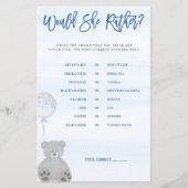 Jongen Teddy Bear Blue Gray Balballon zou ze een b (Voorkant)