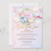 Jongen Teddy Bear Cute Virtual Baby shower Kaart (Voorkant)