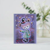 Jongen Teddy Bear in Top Hat Briefkaart (Staand voorkant)