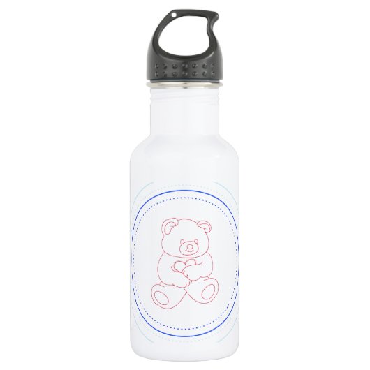 Jongen Teddy Bear Waterfles (Voorkant)