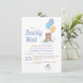 Jongen Teddy Bear, we kunnen het Baby shower afwac (Staand voorkant)