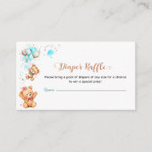 Jongen Teddy Bear, we kunnen het Baby shower afwac Informatiekaartje (Voorkant)