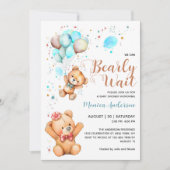 Jongen Teddy Bear, we kunnen het Baby shower afwac Kaart (Voorkant)