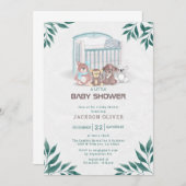 Jongen Teddy Bear, we kunnen het Baby shower afwac Kaart (Voorkant / Achterkant)