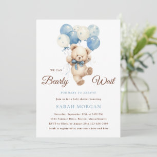 Jongen Teddy Bear, we kunnen het Baby shower afwac Kaart