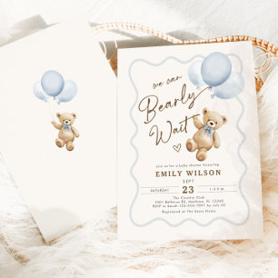 Jongen Teddy Bear, we kunnen het Baby shower afwac Kaart