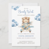 Jongen Teddy Bear, we kunnen het Baby shower afwac Kaart (Voorkant)