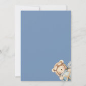 Jongen Teddy Bear, we kunnen het Baby shower afwac Kaart (Achterkant)
