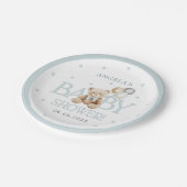 Jongen Teddy Bear, we kunnen het Baby shower afwac Papieren Bordje (Gekanteld)