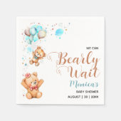 Jongen Teddy Bear, we kunnen het Baby shower afwac Servet (Voorkant)