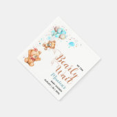 Jongen Teddy Bear, we kunnen het Baby shower afwac Servet (Hoek)