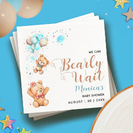 Jongen Teddy Bear, we kunnen het Baby shower afwac Servet