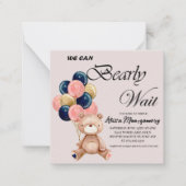 Jongen Teddy Bear, we kunnen wachten. Notitiekaartje (Voorkant)