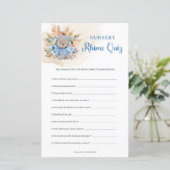 Jongen teddy bergen pampas gras Nursery Rhyme Quiz (Staand voorkant)