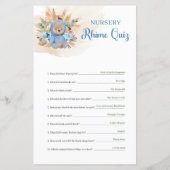 Jongen teddy bergen pampas gras Nursery Rhyme Quiz (Achterkant)