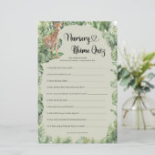 Jongen teddy bergen pampas gras Nursery Rhyme Quiz (Staand voorkant)