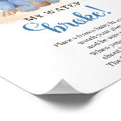 Jongen Teddy draagt een tropisch My Water Broke-sp Poster (Hoek)