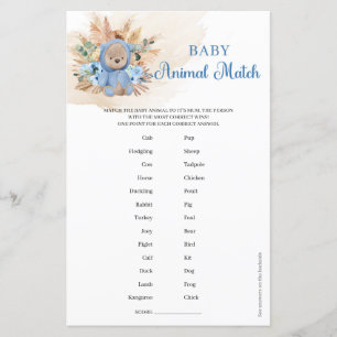 Jongen Teddy draagt tropische bloemen Baby Animal 