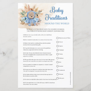 Jongen teddybeer Baby Tradities over de hele werel