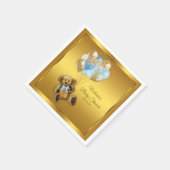 Jongen Teddybeer Babyshower Servetten (Hoek)