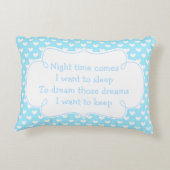 Jongen teddybeer en harten accent kussen (Achterkant)