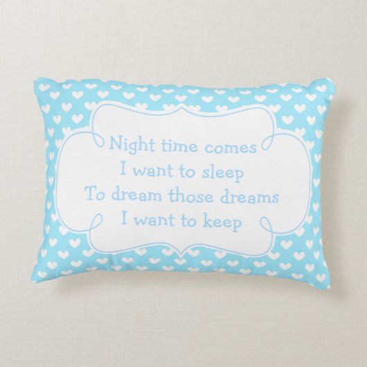 Jongen teddybeer en harten accent kussen (Achterkant)