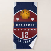 Jongen Teen Basketball Alle sterren Naam Sports Badhanddoek (Badhanddoek)