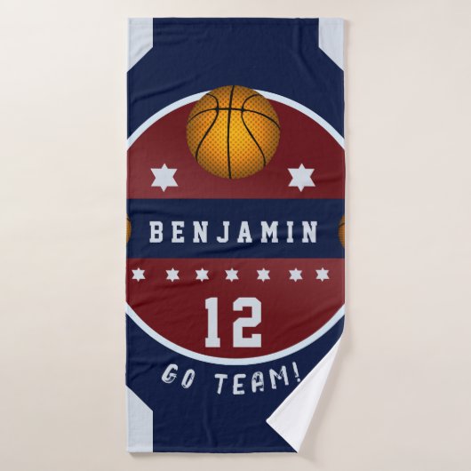 Jongen Teen Basketball Alle sterren Naam Sports Badhanddoek (Badhanddoek)