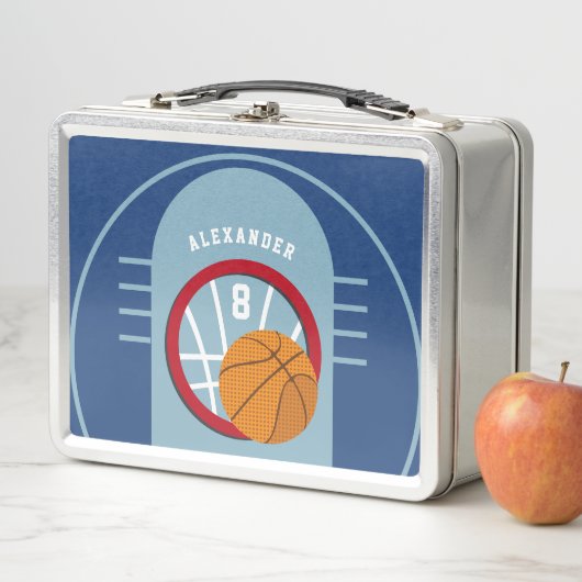 Jongen Teen Basketball Court Ball Hoop Blue Kinder (In situ)