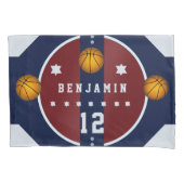 Jongen Teen Basketball Court Ball Stars Kussensloop (Voorkant)