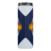 Jongen Teen Basketball Stars Nummer Naam Blue Red Thermosbeker (Achterkant)