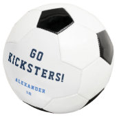 Jongen Teenager Sports Blue Team Simple Voetbal (Drie kwart)