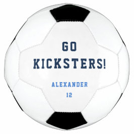 Jongen Teenager Sports Blue Team Simple Voetbal