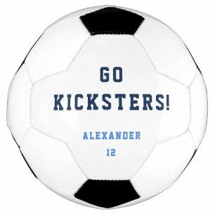 Jongen Teenager Sports Blue Team Simple Voetbal