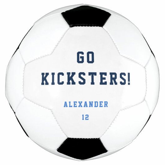 Jongen Teenager Sports Blue Team Simple Voetbal (Voorkant)