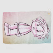 Jongen Tekening Golfhanddoek (Horizontaal)