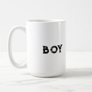 Jongen Tekst met Zwarte Tekstkleur Klassieke Koffi Koffiemok