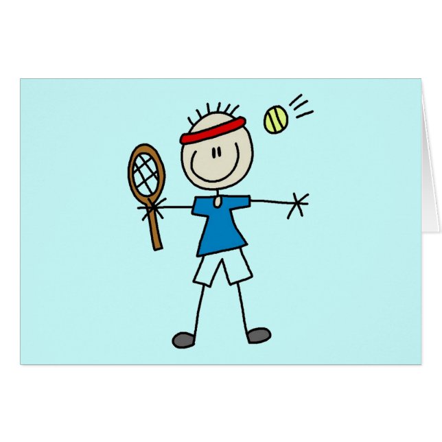 Jongen Tennis Player-overhemden en -cadeautjes (Voorkant Horizontaal)