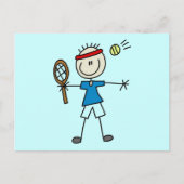 Jongen Tennis Player-overhemden en -cadeautjes Briefkaart (Voorkant)