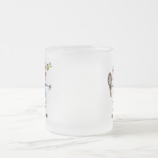 Jongen Tennis Player-overhemden en -cadeautjes Matglas Koffiemok (Center)