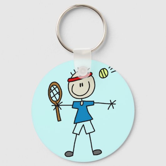 Jongen Tennis Player-overhemden en -cadeautjes Sleutelhanger (Voorkant)