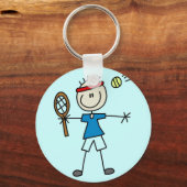 Jongen Tennis Player-overhemden en -cadeautjes Sleutelhanger (Voorkant)