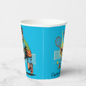 Jongen Tennis Verjaardagsfeest Papieren Bekers (Rechts)