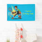 Jongen Tennis Verjaardagsfeest Spandoek (Insitu)