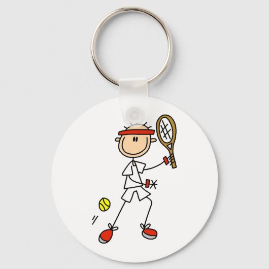 Jongen Tennisser Sleutelhanger (Voorkant)