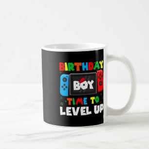 Jongen Tijd Naar Level Up Video Game Verjaardag Ga Koffiemok