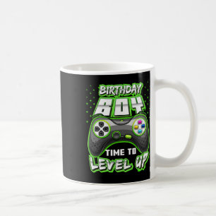 Jongen Tijd Naar Level Up Video Game Verjaardag Ga Koffiemok